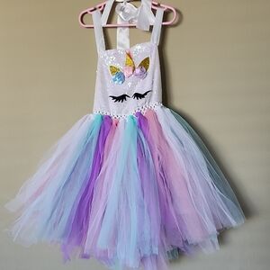 Chidren Ballet Unicorn Tutu Dress for Kids - Multicolor